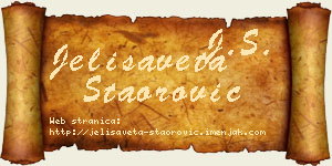 Jelisaveta Staorović vizit kartica